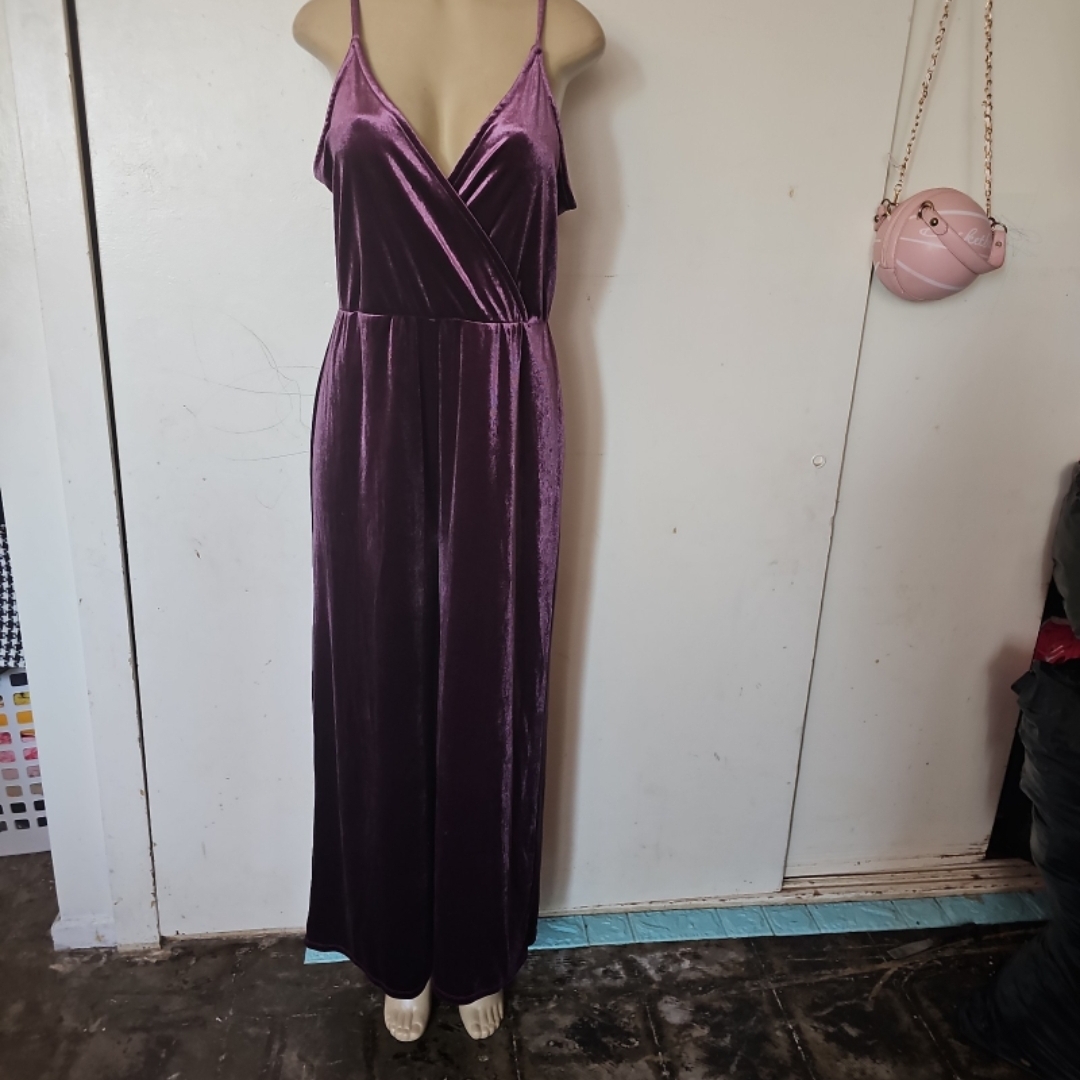 Wild Fable Purple Velvet Jumpsuit